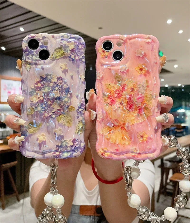 blue-light-meteorite-flower-phone-case - Viexta