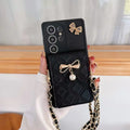 Pearl Butterfly Rhombus Card Holder Samsung Phone Case - Viexta
