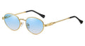 Gold metal oval sunglasses