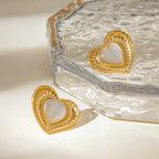 White cat eye stone earrings