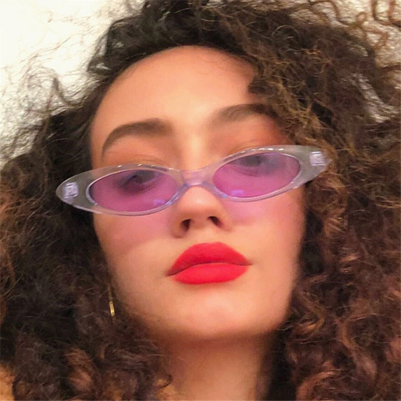 Vintage Sunglasses Women Brand Designer Cute Sexy Cat eye Eyewear Retro Sunglass Female Oculos UV400 Oval Glasses