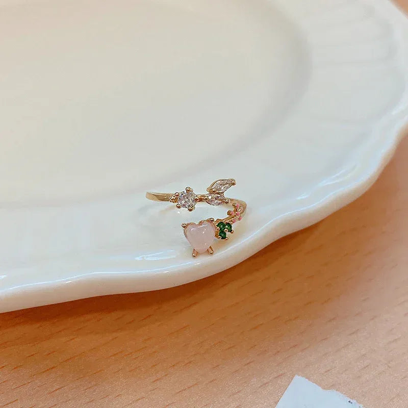 Micro Set Crystal Zircon Pearl Ring - Viexta