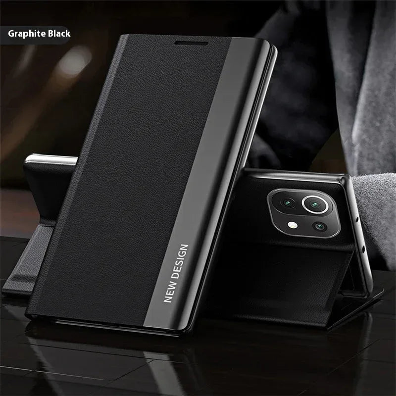 Electroplated Bracket Magnetic Window Holster iPhone case - Viexta