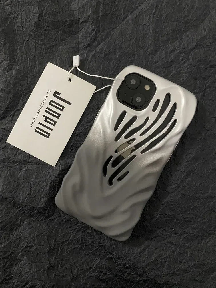 Titanium Gray Wind Hollowed iPhone Cases - Viexta