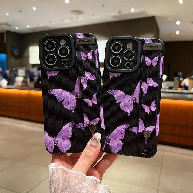butterfly-wrist-strap-iphone-case - Viexta
