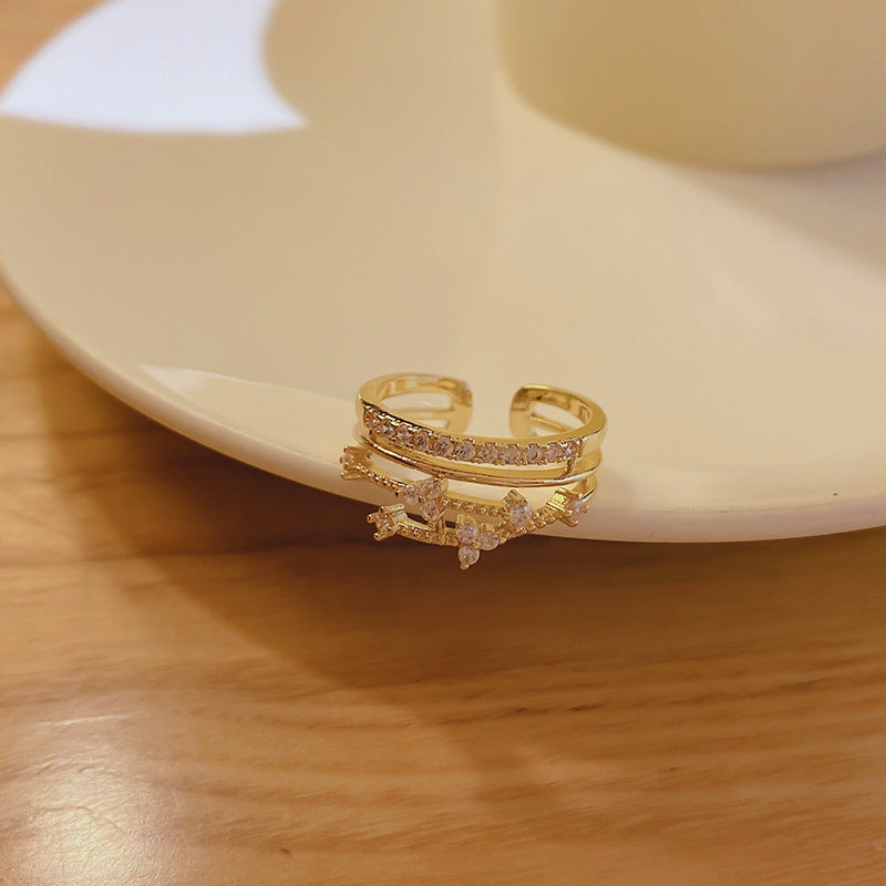 18k Micro-set Zircon Ring