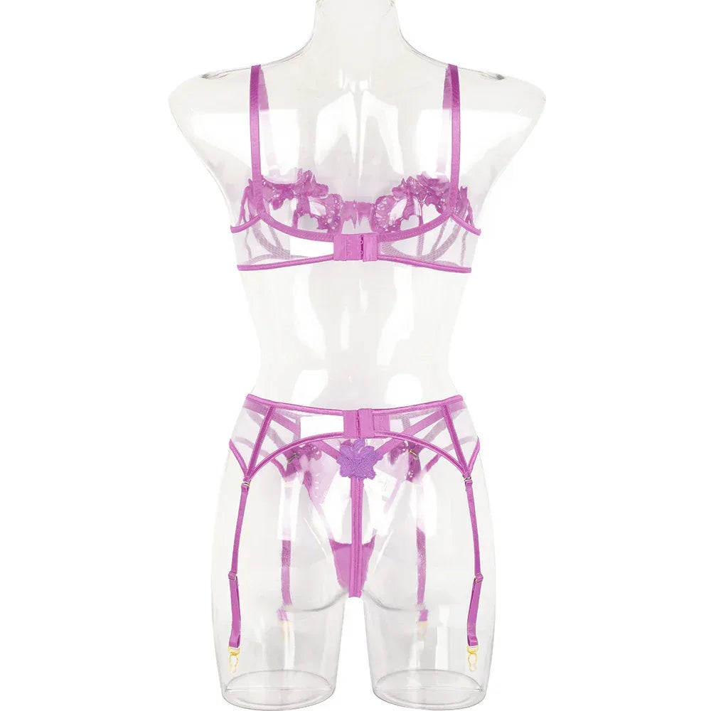 thong-flower-embroidery-sexy-lingerie - Viexta