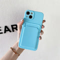 Insert Card Silicone Color Blocking iPhone Cover - Viexta