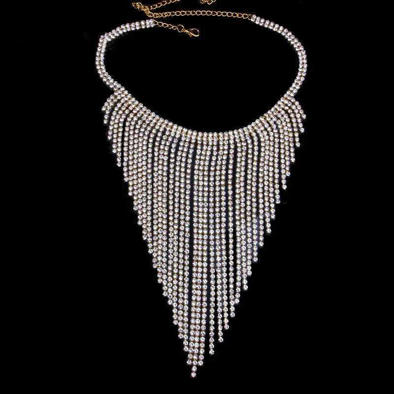 exaggerated-new-diamond-studded-clavicle-chain - Viexta