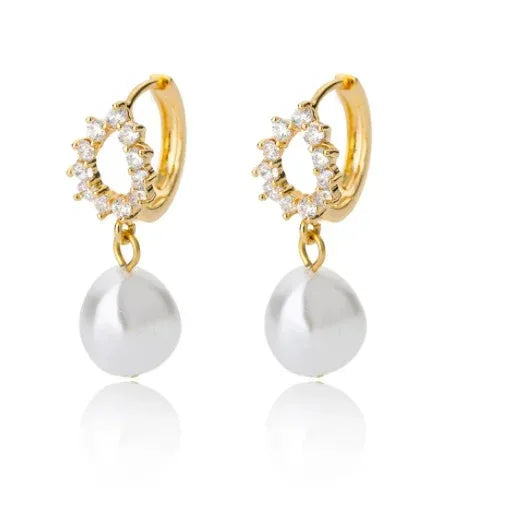 Korean Baroque Pearl Earrings - Viexta