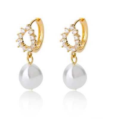 Korean Baroque Pearl Earrings