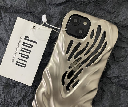 Titanium Gray Wind Hollowed iPhone Cases