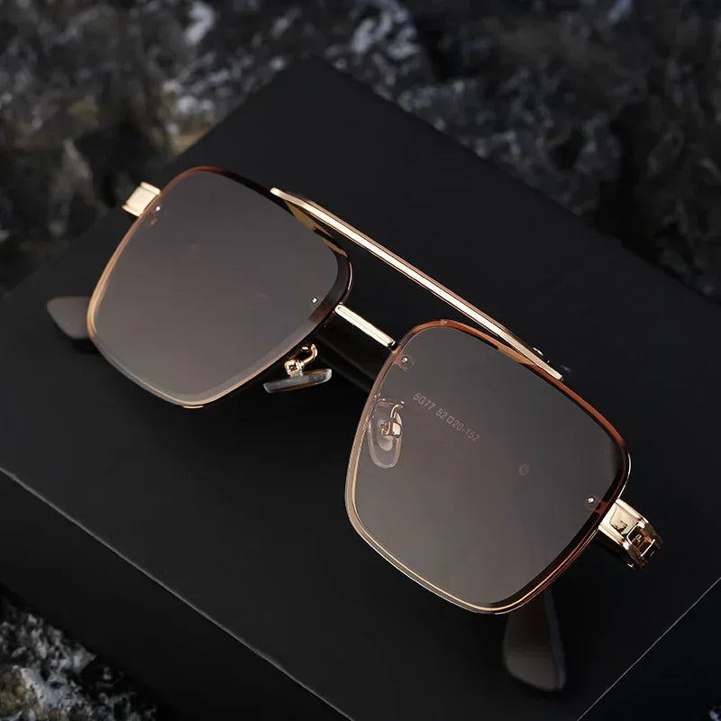 Mens Fashionable Square-frame Sunglasses - Viexta