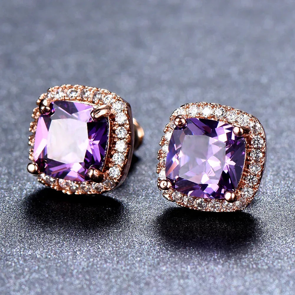 Korean-style Zircon Stud Earrings - Viexta