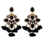 Bohemia Color Diamond Flower Earrings - Viexta