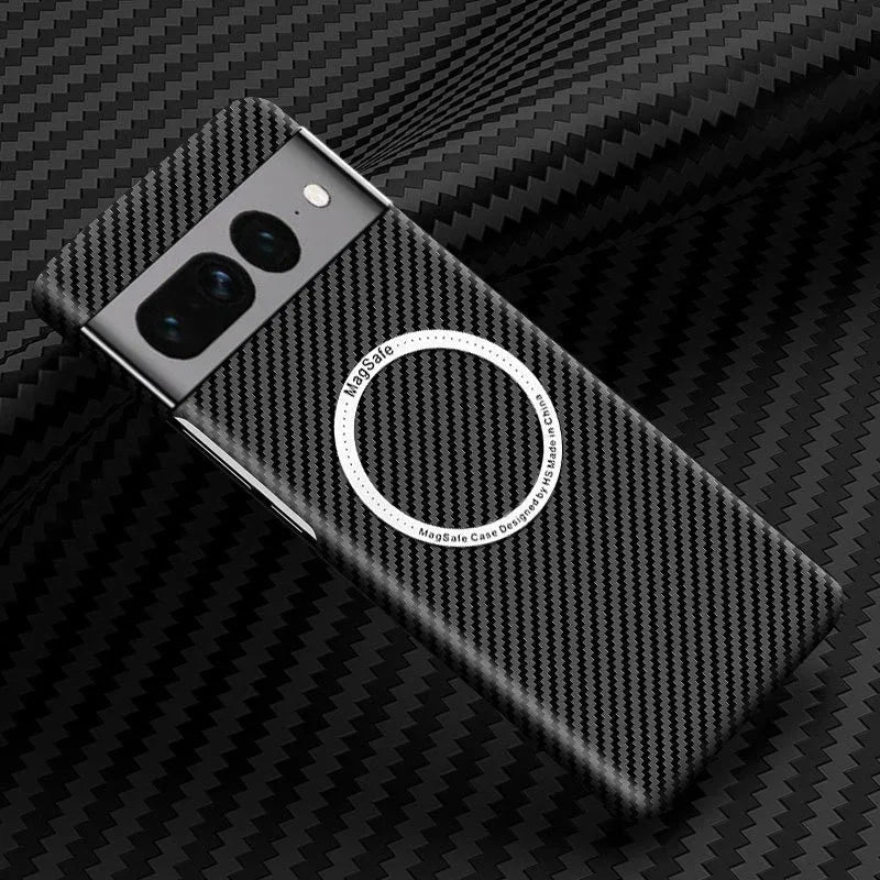 Wireless Charger PC Carbon Fiber Pattern Magnetic Pixel Case - Viexta