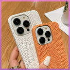 Gold Silk Snake Pattern Anti-fall iPhone Case - Viexta