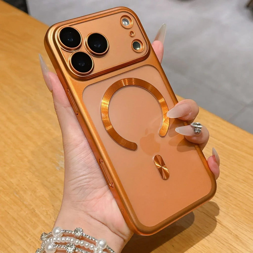 Frosted Electroplating Magnetic Suction iPhone case - Viexta