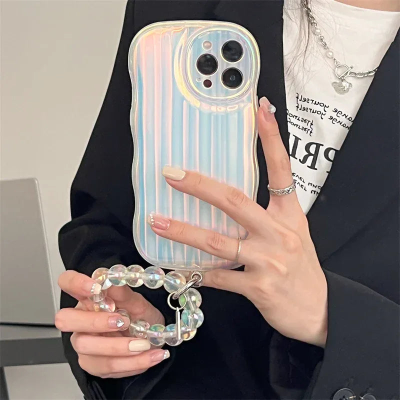 Laser Wave Silicone Phone Case For IPhone - Viexta