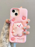 Expansion Pinch Pig Soft Silicone Cover iPhone Case - Viexta