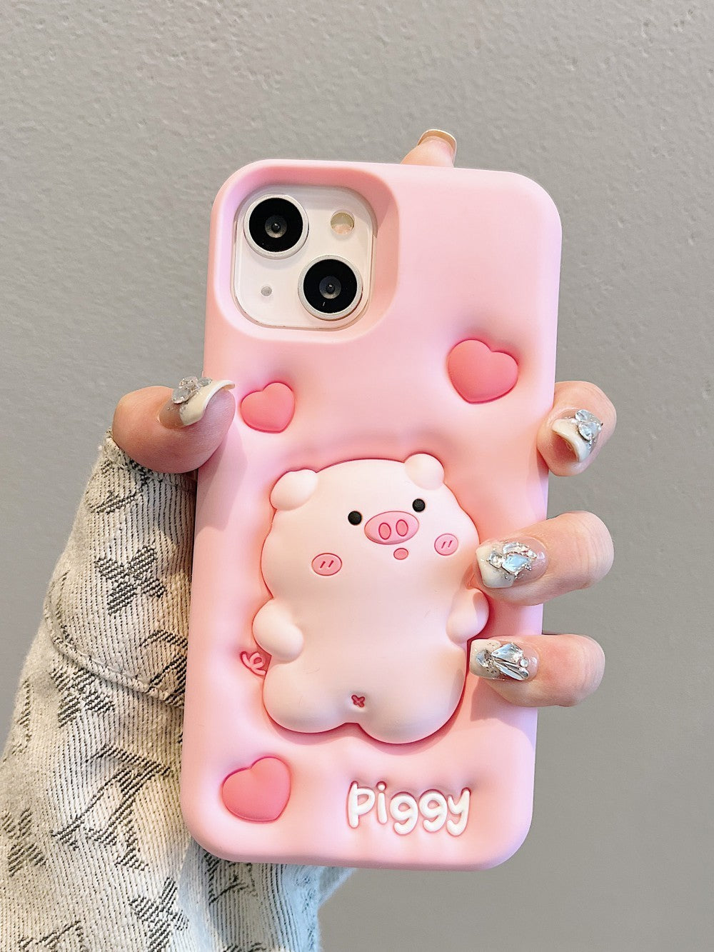 Expansion Pinch Pig Soft Silicone Cover iPhone Case