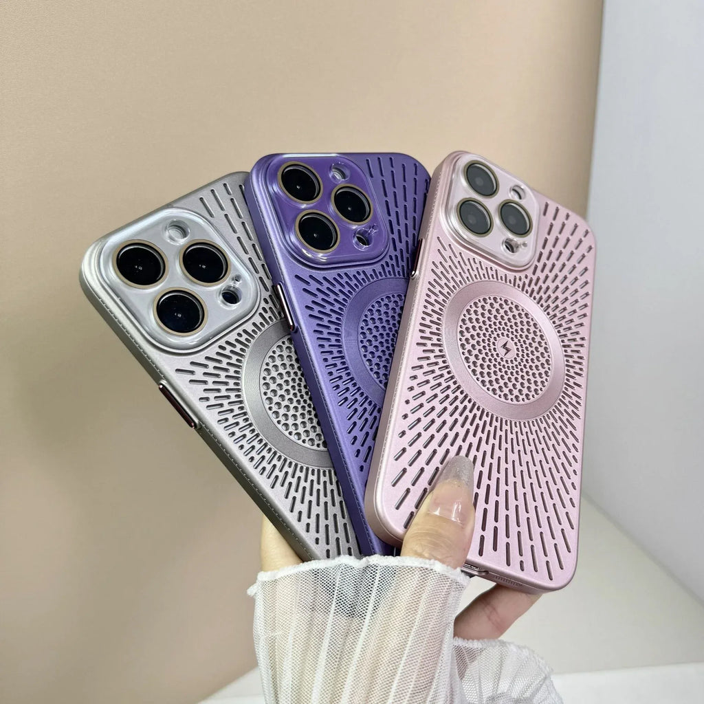 Heat Dissipation Network Shell Magnetic iPhone Case - Viexta