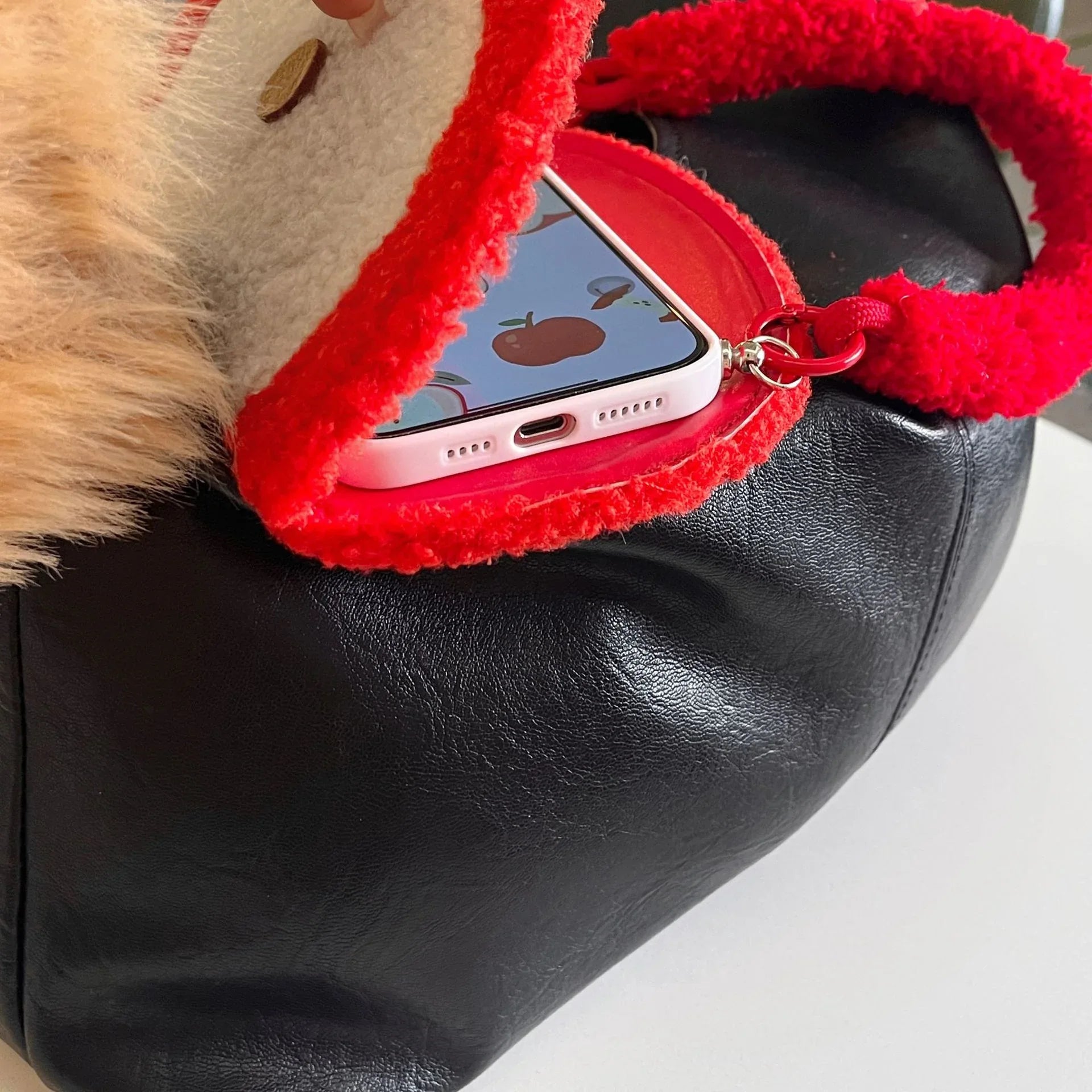 Fluffy Cute Flip-top Handbag iPhone Case - Viexta