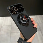 Rotating Gyro Decompression Bracket Large Window iPhone Case - Viexta