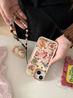 Cute Graffiti Rabbit iPhone Case with Charm - Viexta