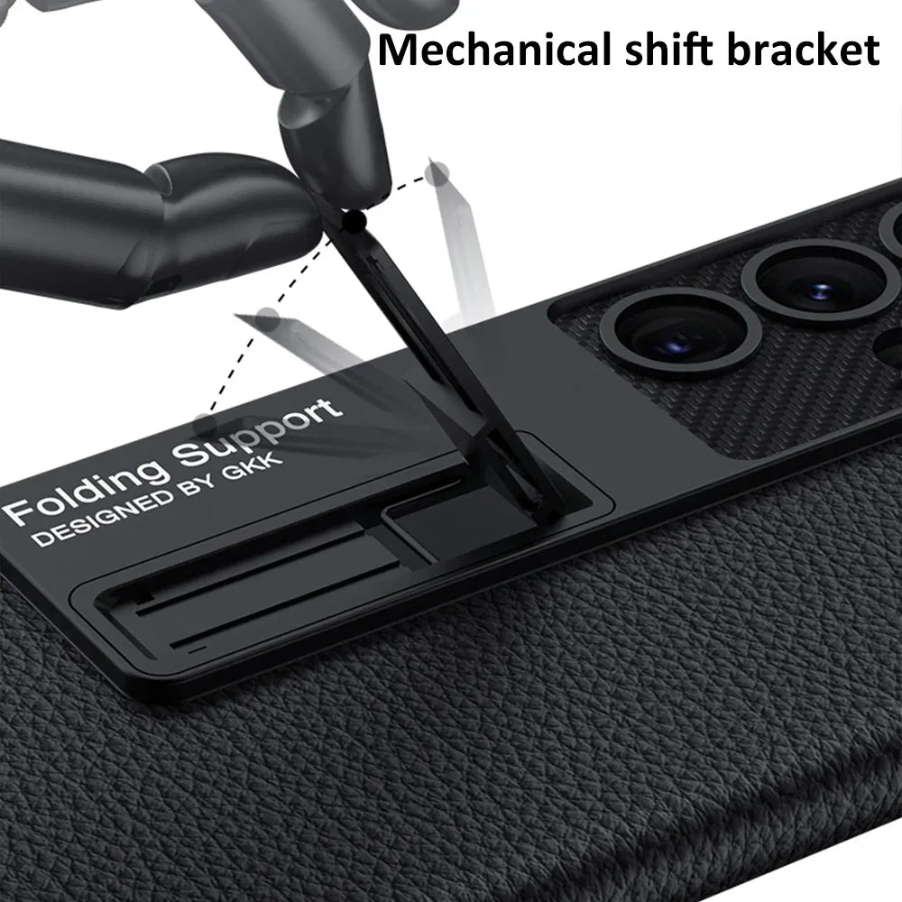 Precision Hole Anti-Drop Leather Samsung Case - Viexta