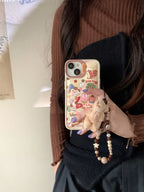 Cute Graffiti Rabbit iPhone Case with Charm - Viexta