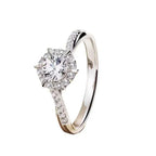 Women's Woven Moissanite Sterling Silver Ring - Viexta