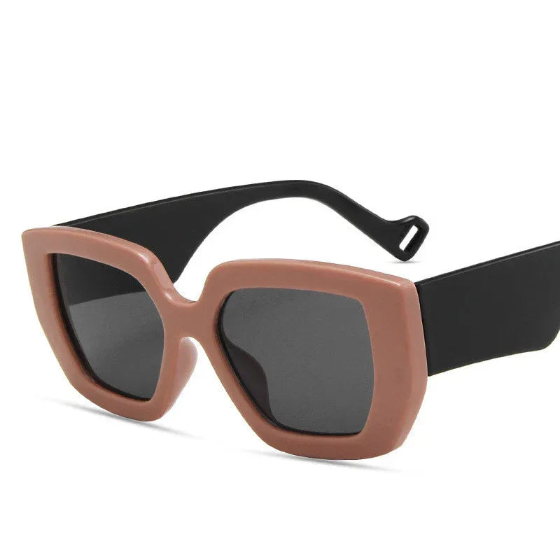 Side Polygon Contrast Sunglasses - Viexta