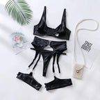 lingerie-leather-patent-leather-seductive-set - Viexta