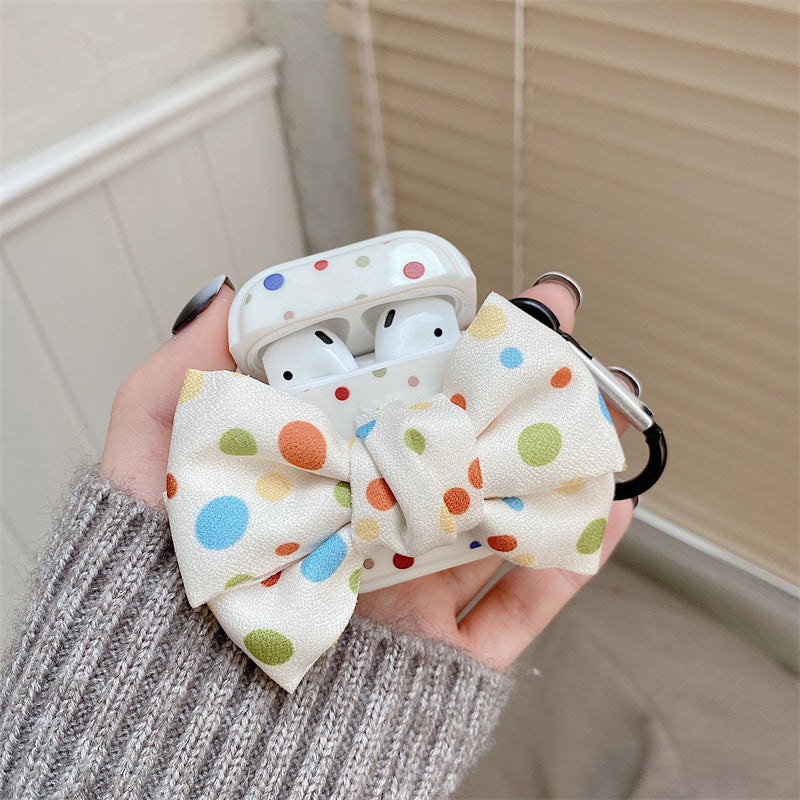 Bluetooth Wireless Earphone Cover With Bow Dot