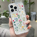 Antique Flower Transparent iPhone Case - Viexta