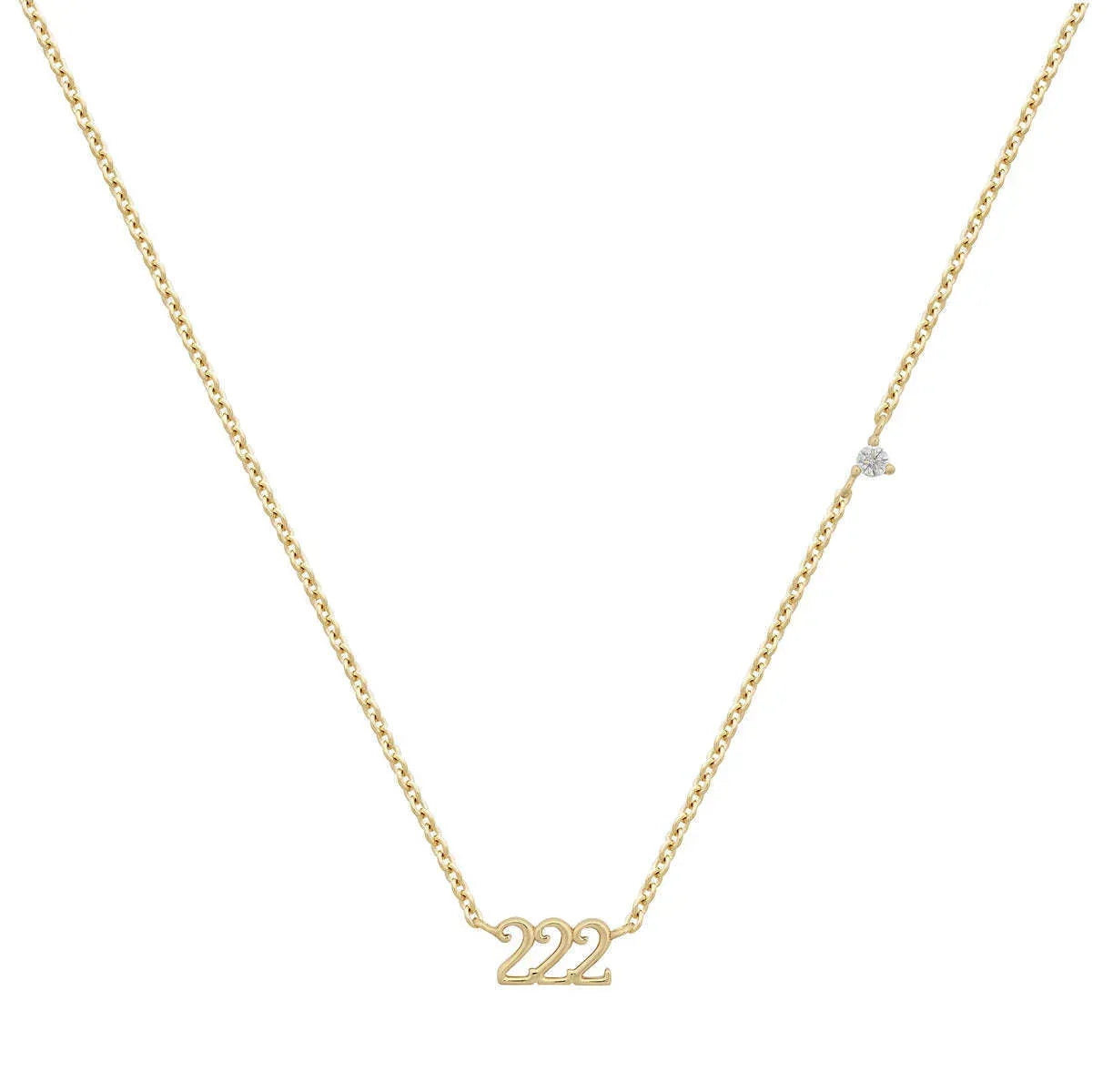 Angel Digit Stainless Steel Three-link Number Pendant Necklace - Viexta