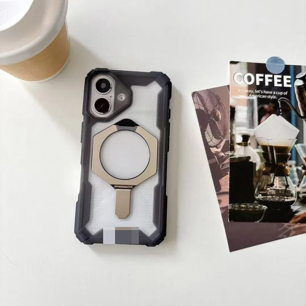 Drop-resistant Magnetic Suction With Bracket iPhone Case - Viexta