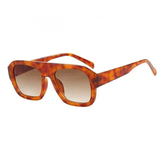 Single Bridge Large Frame Square Sunglasses - Viexta
