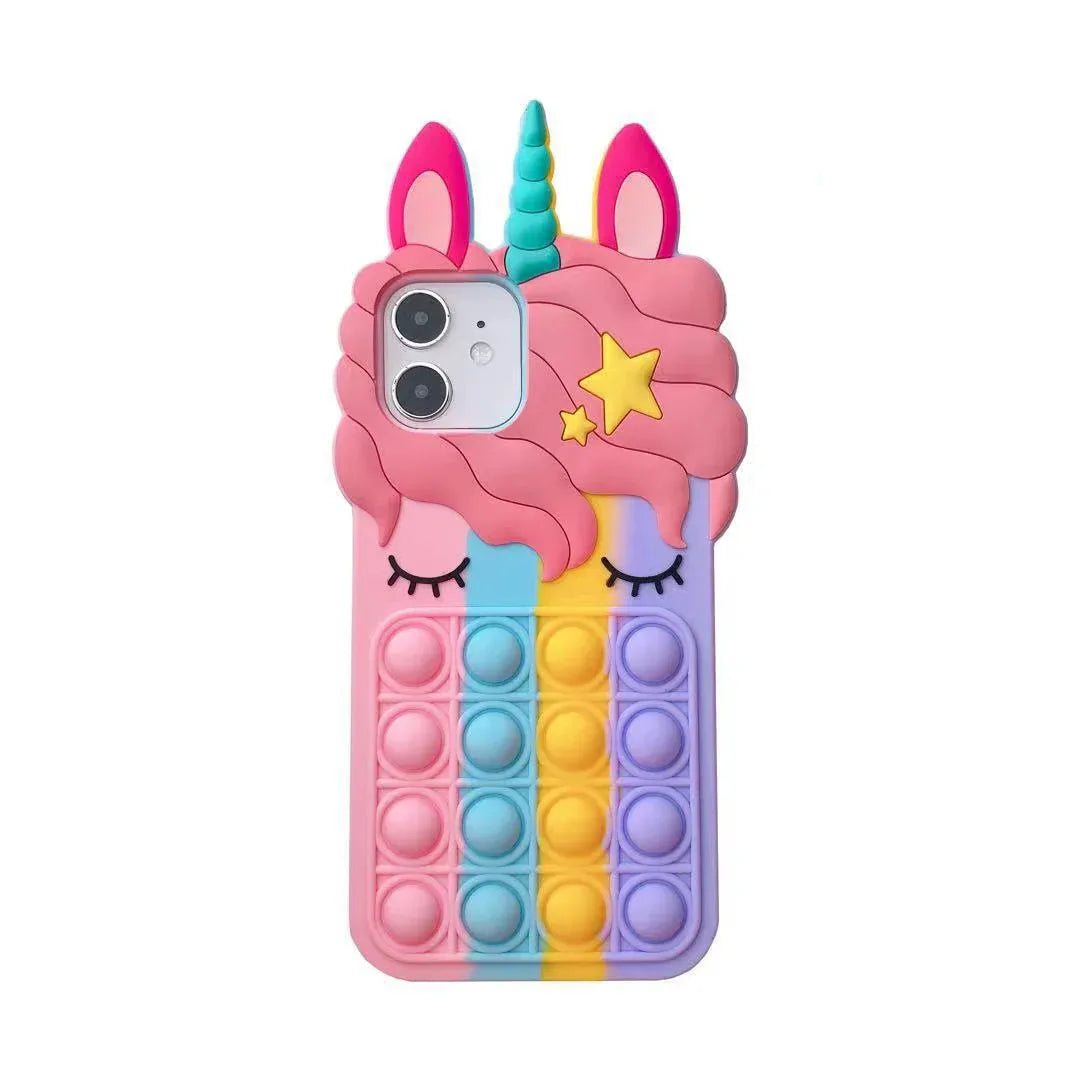 Cartoon Bubble Eyelashes Animal Multi-model Silicone iPhone Case - Viexta
