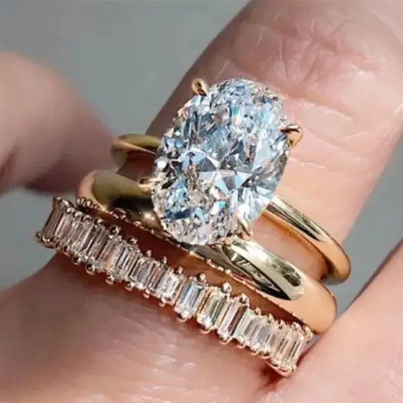 Huitan Shiny Ring Set