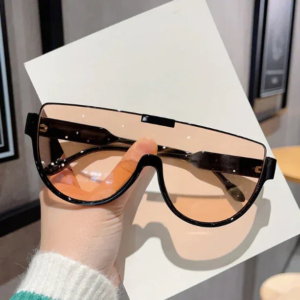 semi-rimless-brown-one-piece-sunglasses - Viexta