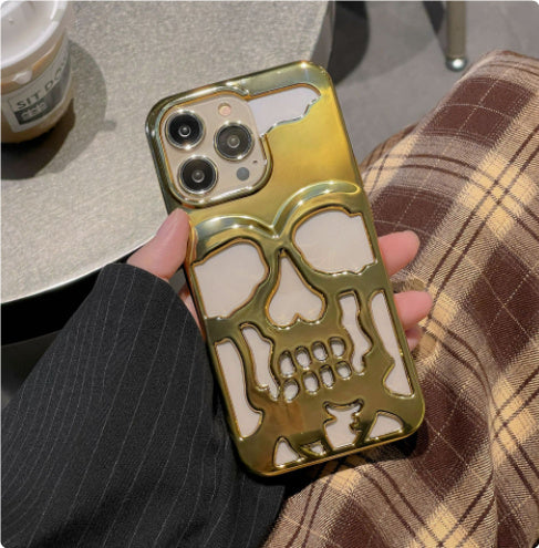 Luxury Plating 3D Skull iPhone Case