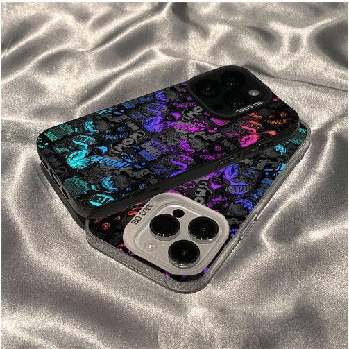 Colorful Silver Cool Graffiti Plastic iPhone case - Viexta