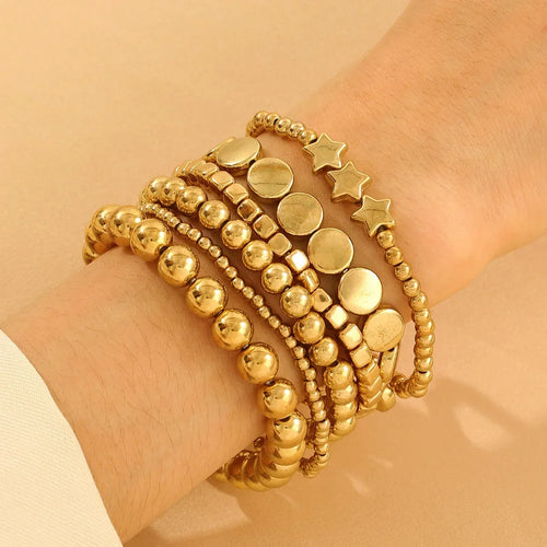 6piece Beaded Stretch Bracelet - Viexta