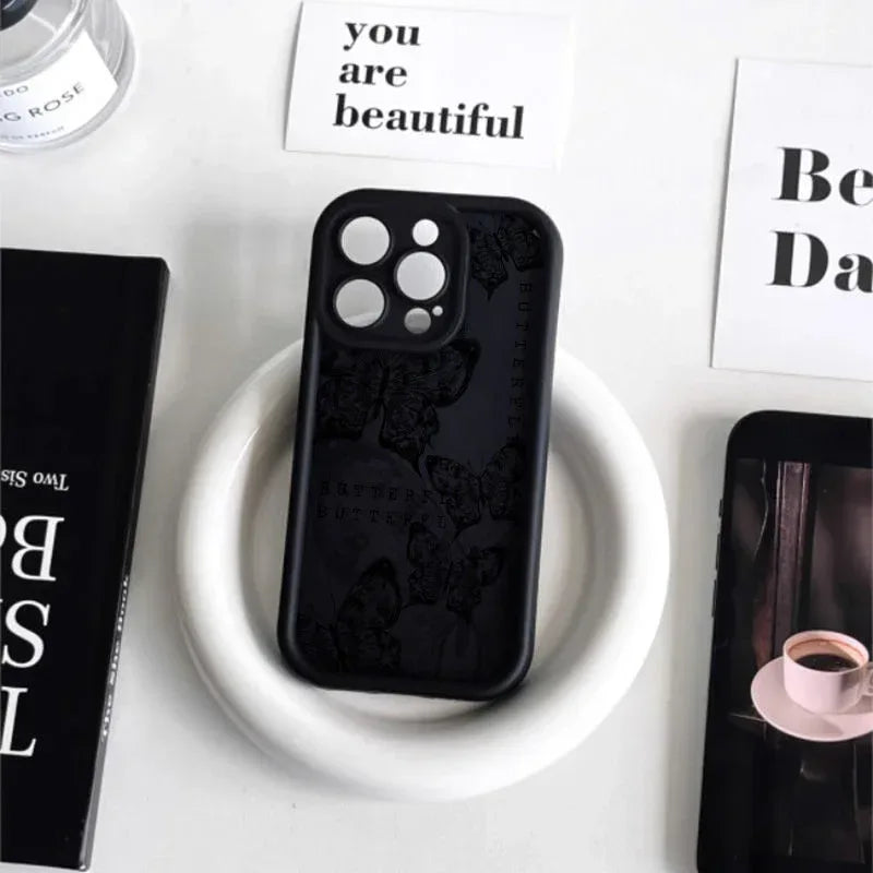 Butterfly Print Drop-resistant iPhone Case - Viexta