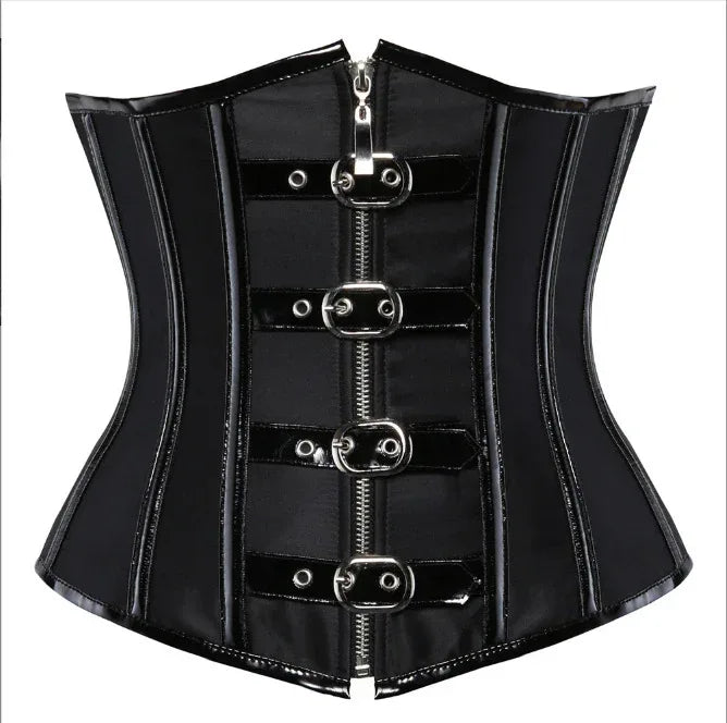 Belt Buckle Corset Red Shapewear For Women - Viexta