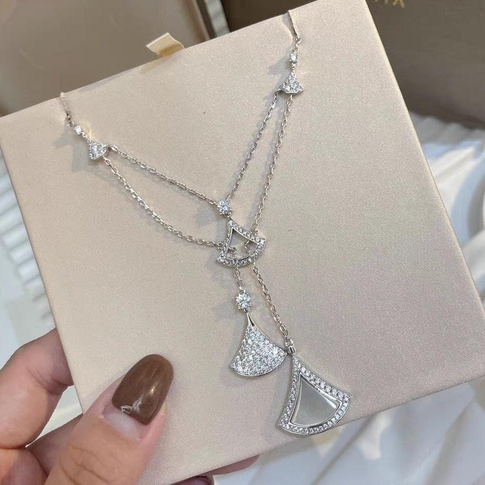 multi-fan-tassel-white-shell-necklace - Viexta