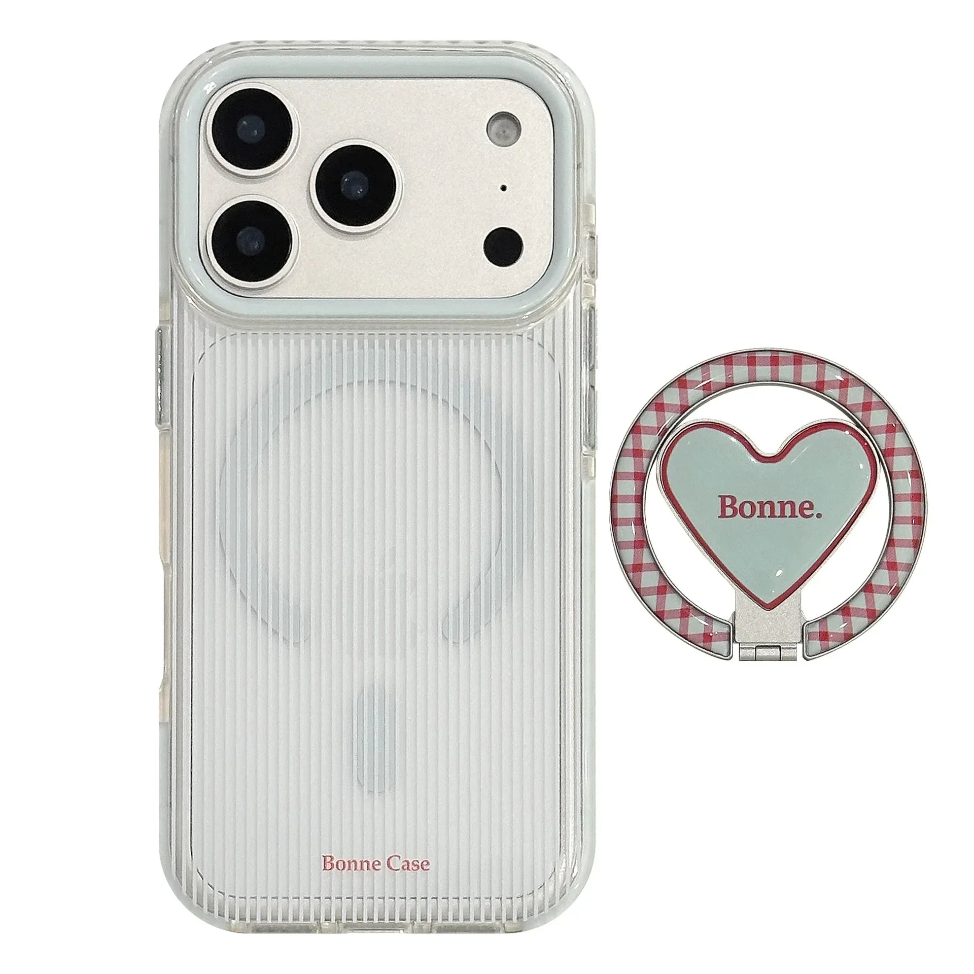 Blue And Red Striped iPhone Case With A Magnetic Kickstand - Viexta