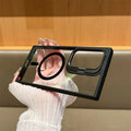 Lens Frame Bracket Transparent Samsung Phone Case - Viexta